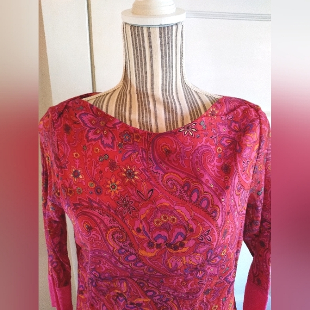 VTG Isaac Mizrahi for Target paisley floral 100% cotton dress - 8 - Picture 2 of 9